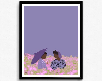 The Color Purple Movie Poster- minimalist movie poster, feminist print