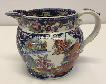 An early 19th century jug by Baggerley & Ball c1822 with oriental pattern,