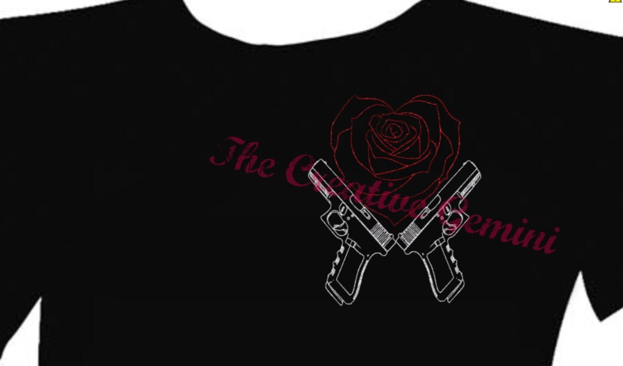 women's girly guns locked and loaded gun by ThecreativegeminiCo