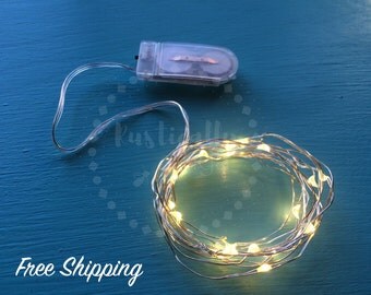 Silver String Lights | Mason Jar Lights | Firefly Lights | Wedding Lights | Rustic Lighting | LED Lights | Decorative Lights
