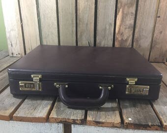 Vintage Briefcase/Vintage Suitcase/Leather Briefcase/Vintage Leather Briefcase