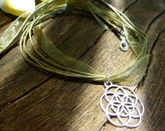 Collier Breloque Karma - Message Spirituel, Neuf Sans Emballage