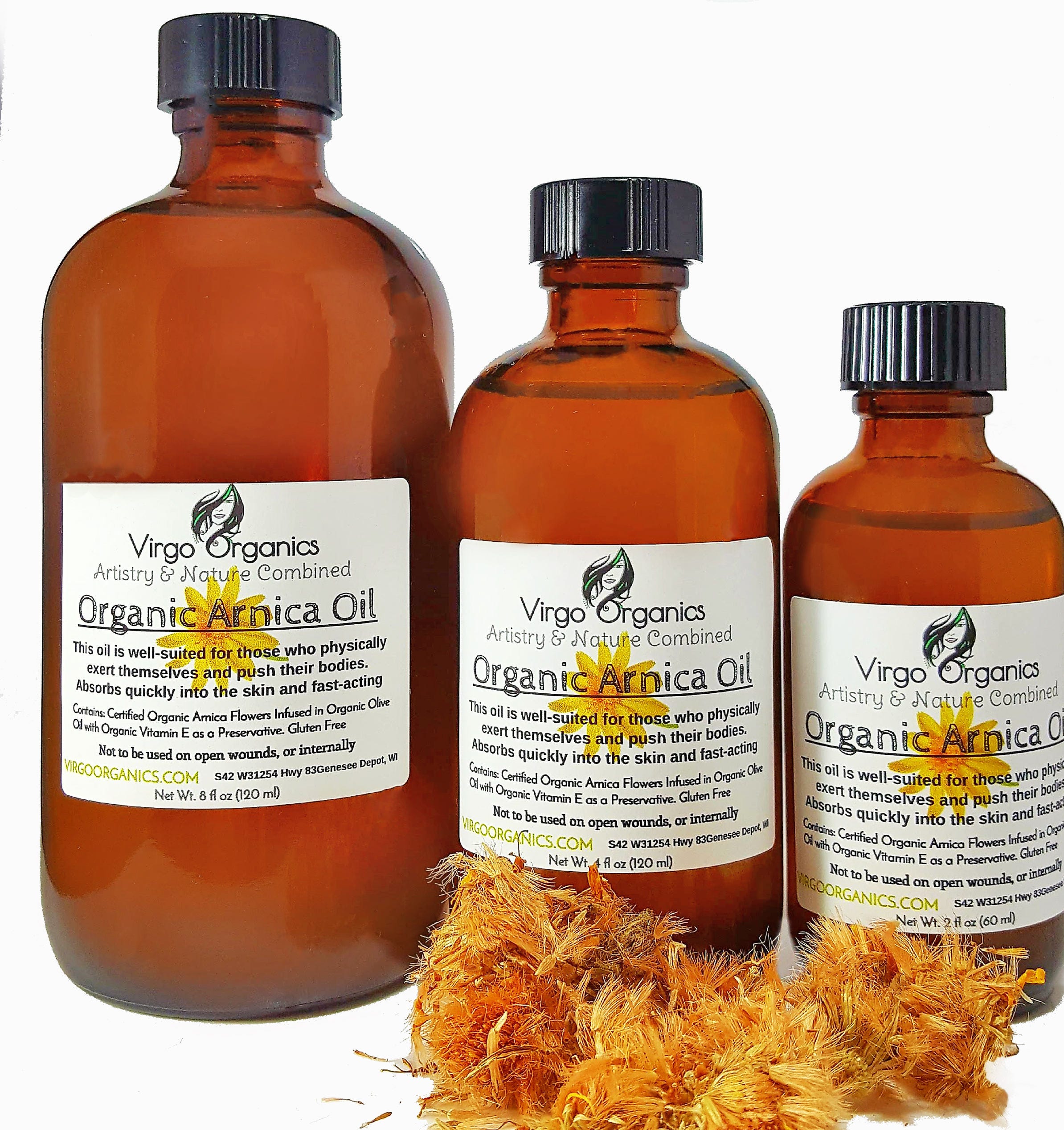 Organic Arnica Oil Gluten Free Vegan Great For Massage Oil