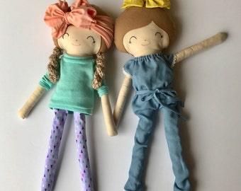 One custom made-to-order fabric doll