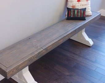 Farm House Bench, Matching Bench, Wrapped Bench, Entry Way Bench, Bench