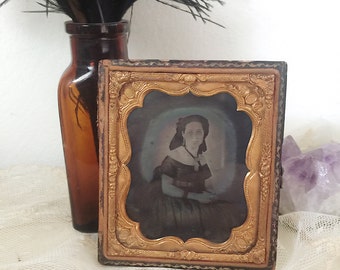Antique tintype photograph from the 1800's