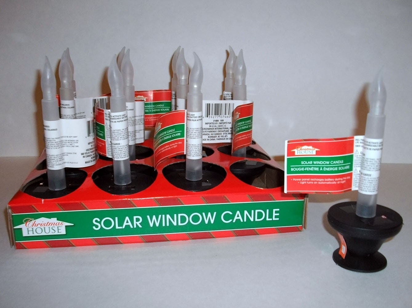 Solar Flicker Candles Set of 2 Window Light Christmas DIY Art
