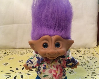 Purple hair troll | Etsy