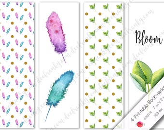 leaf print bookmarks etsy