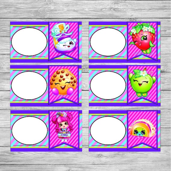 Shopkins food labels shopkins tent cards shopkins food tags