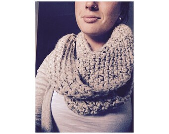 Handmade Crocheted Scarf- Oatmeal // Gifts for her// holiday gift// clothing & accessories