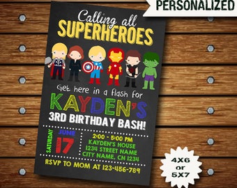 Avengers Invitation / Avengers Birthday Invitation / Avengers Birthday / Avengers Party / Avengers Invite / Superhero Invitation / Avengers