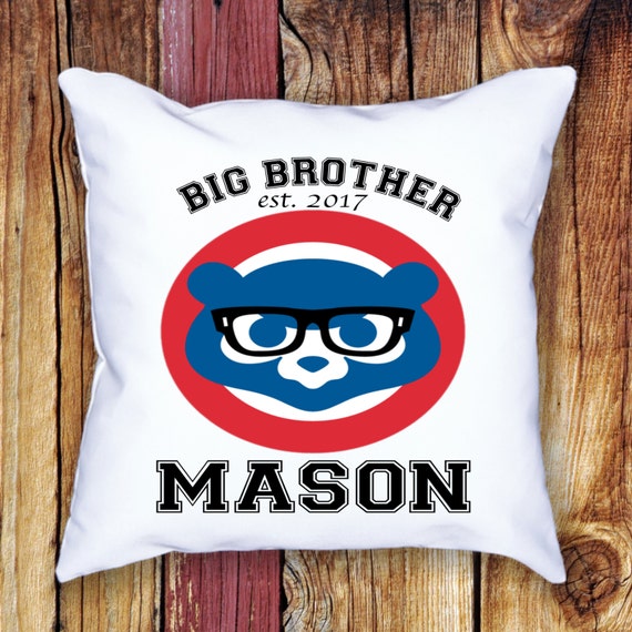Chicago Cubs / Big Brother Throw Pillow / 14x14 / 16x16