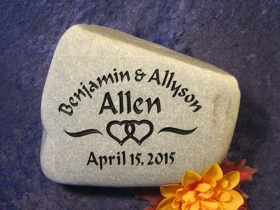 Engraved Wedding Anniversary Gifts Stones  by 