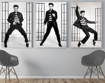 Elvis Presley, Elvis Presley print, Elvis Presley art, Elvis Presley poster, Elvis, Fashion print, set of 3 prints, print set, rock and roll