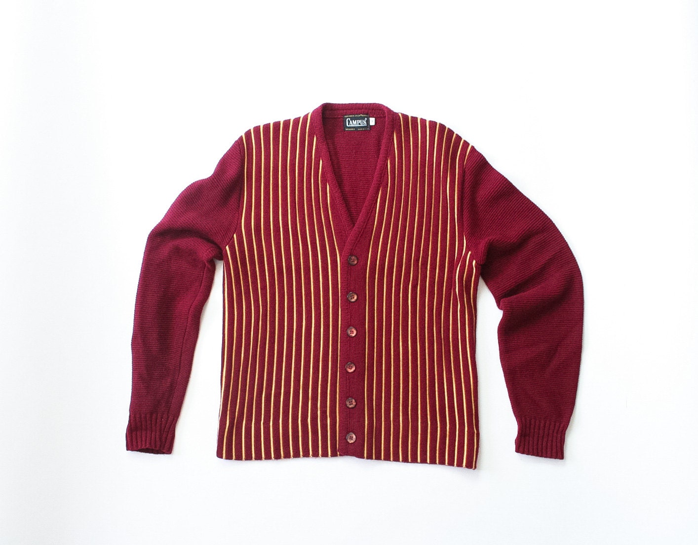 廃盤 50s60sGiovani FrenchWool StripedCardigan - トップス