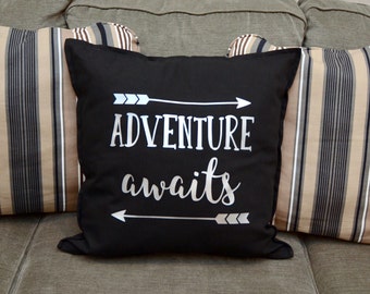 Adventure Awaits Throw Pillow / Accent Pillow / Home Decor