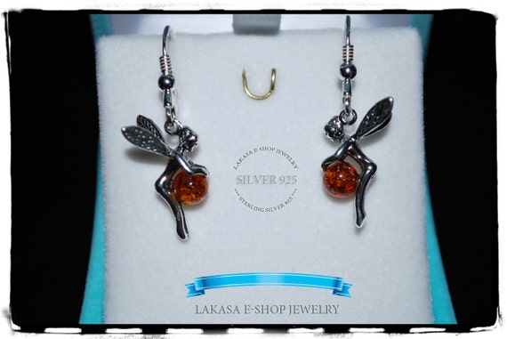 fairy earrings amber sterling silver jewelry lakasaeshop moda fantasy dream best gifts ideas for her birthday christmas woman best price