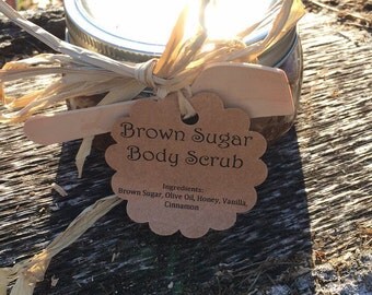 Sugar Body Scrub -8oz-Brown Sugar, Coffee or Lavender