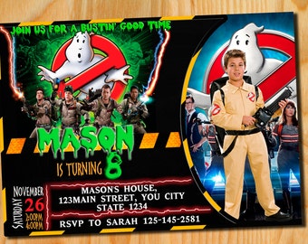 Ghostbusters invitation, Ghostbusters birthday invitation, Ghostbusters Birthday, GhostBusters Birthday Party, Ghostbusters Invite