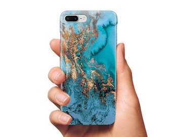 Case blue gold marble iPhone 5 case iPhone 6 case iPhone 6 Plus case iPhone 7 case iPhone 7 Plus case iPhone 6s case iPhone 5 SE case marble