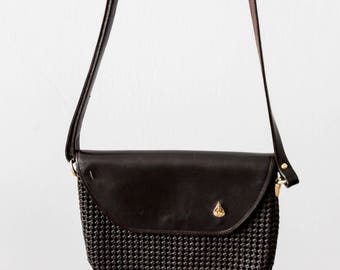 Vintage 70s Dark Chocolate Leather Bag