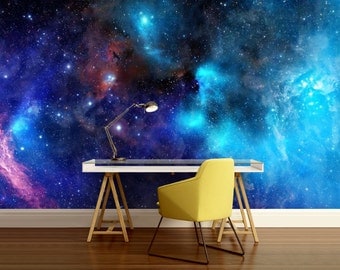 Galaxy wall decal, stars wallpaper, nebula wall mural, self-adhesive ceiling, ceiling wall mural, space star wall mural, ceiling wallpaper