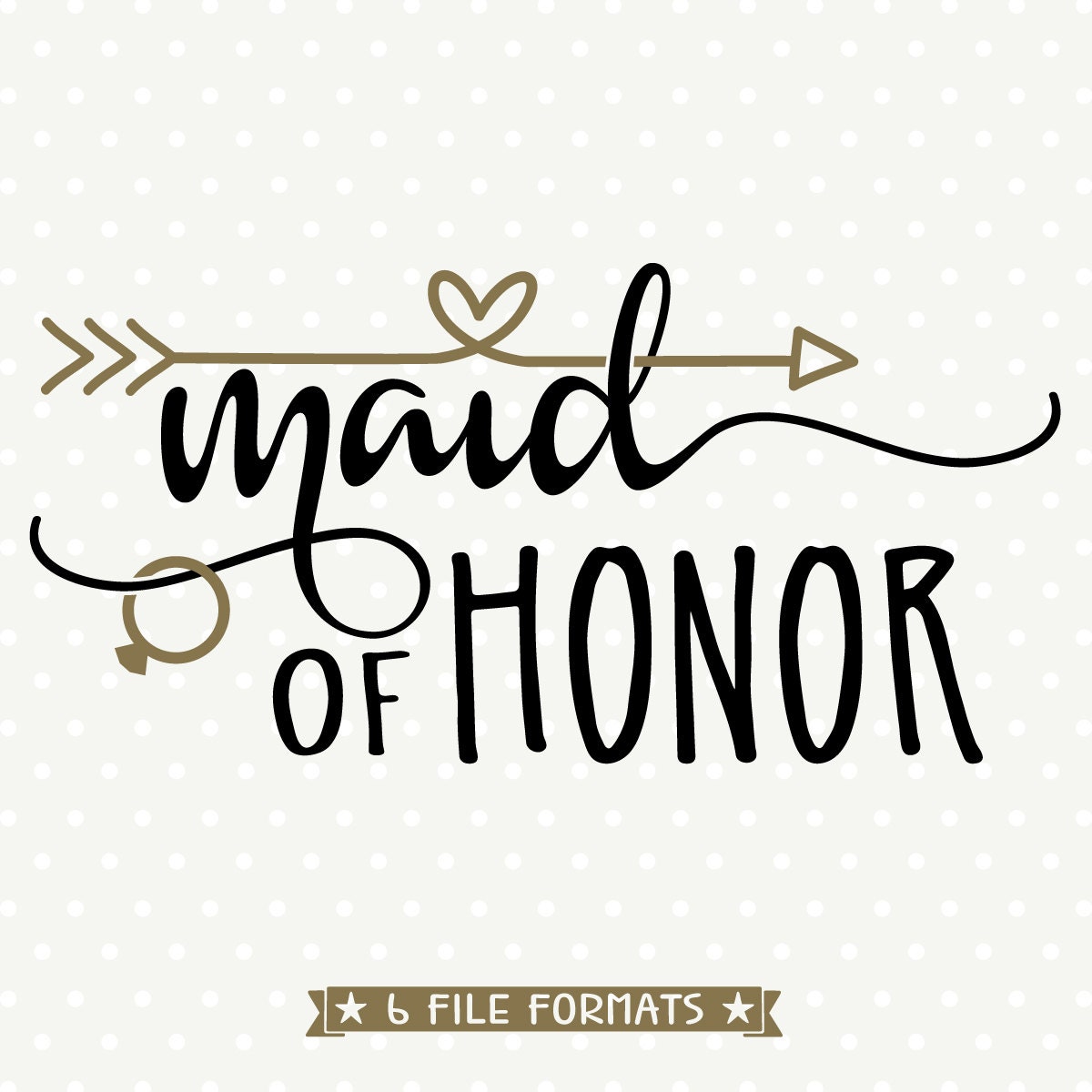 Download Maid of Honor SVG DIY Bridal Party gift Bridesmaid cut file