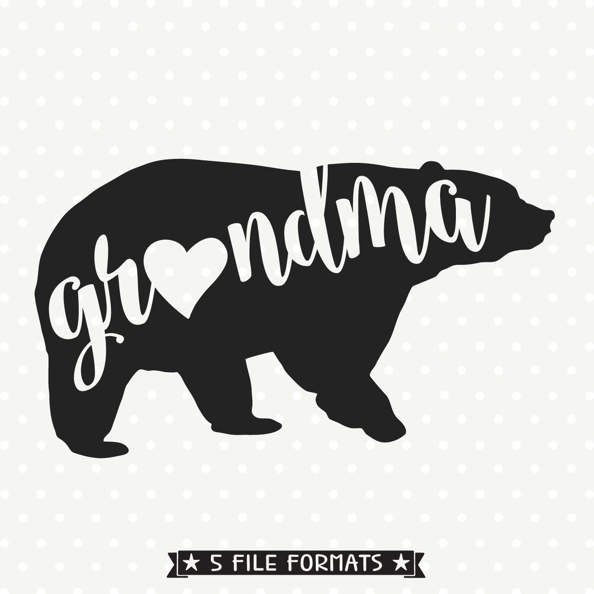 Download Grandma Bear SVG Bear Family svg file Bear svg file