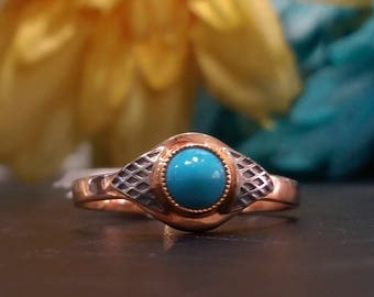 Antique Turquoise Ring from Soviet Russia