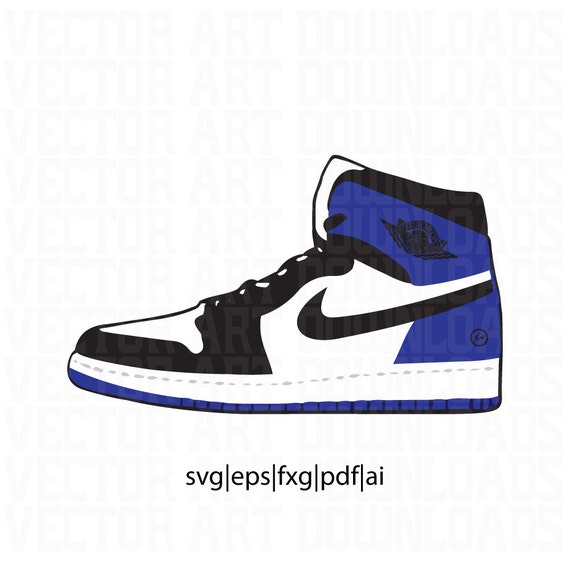 Air Jordan 1 Fragment Vector in SVG DXF PDF Eps ai format