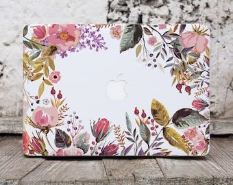 Floral Macbook Pro Sticker Laptop Skin Macbook Decals Computer Sticker Macbook Air Skin Vinyl Laptop Decal Flowers Macbook Pro 15 Cover 026