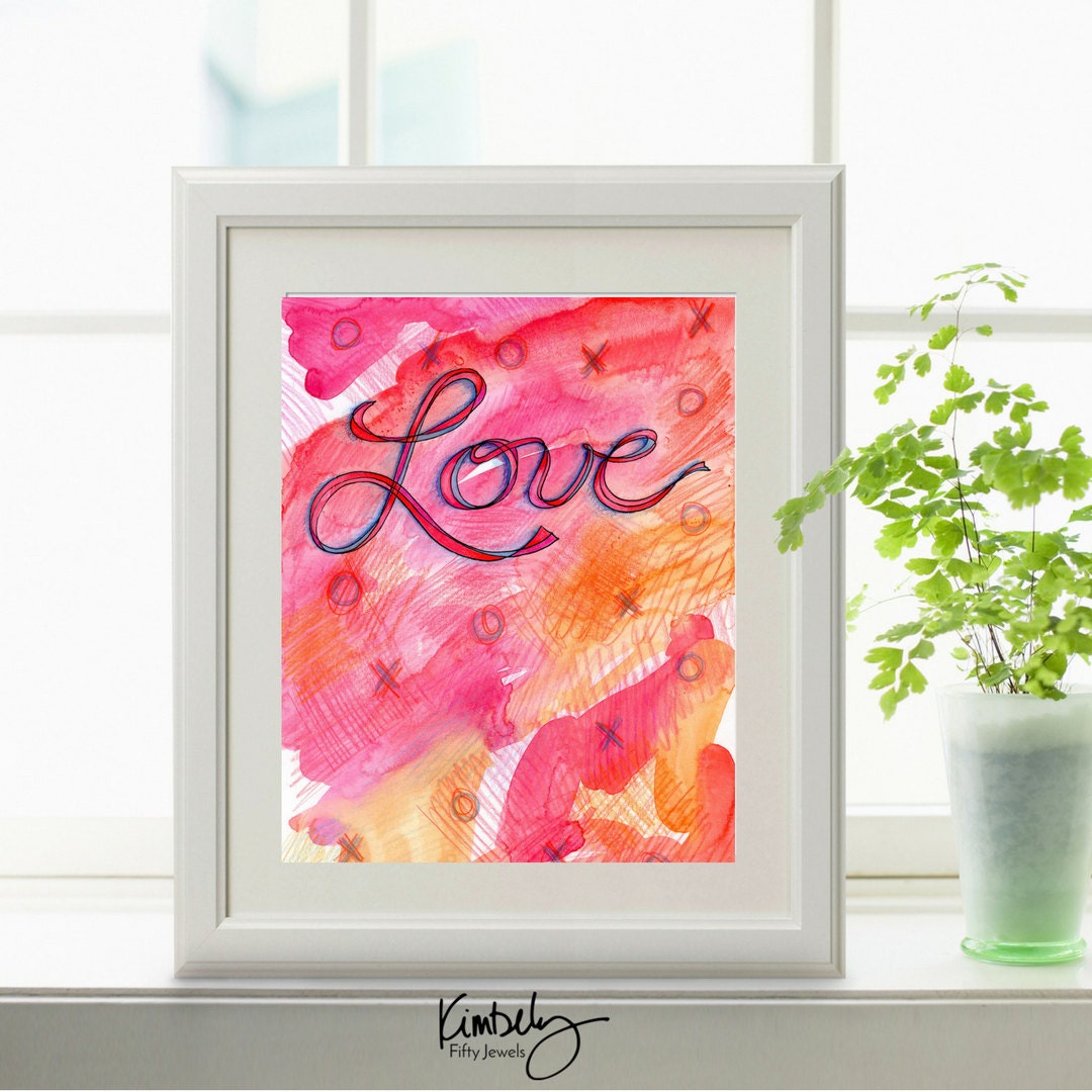 Wall art art print watercolor poster inspirational print