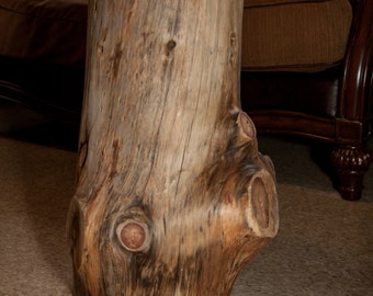 Log End Table, Stool or Decorative Piece