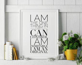 I AM an Original - Hamilton Wall Art 8x10, Hamilton Artwork, Hamilton the Musical Art, Hamilton Musical Wall Art