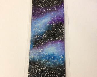Purple Galaxy Laminated Bookmark