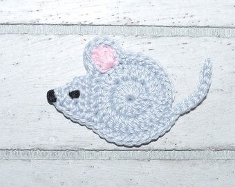 1 mouse - mouse - patches - crochet - application