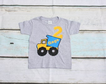 Construction Birthday Shirt Yield Sign Birthday Shirt Truck Tshirt Caution Shirt Personalized Birthday Shirt