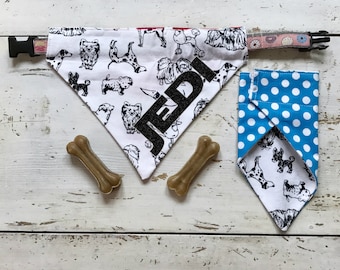 Custom Name Bandana; Add Pet Name; Name Bandana; Custom Name Accessory; Over-the-Collar; Pet Bandana; Dog Accessory; Pet Gift