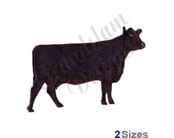 Black Angus Cow - Machine Embroidery Design