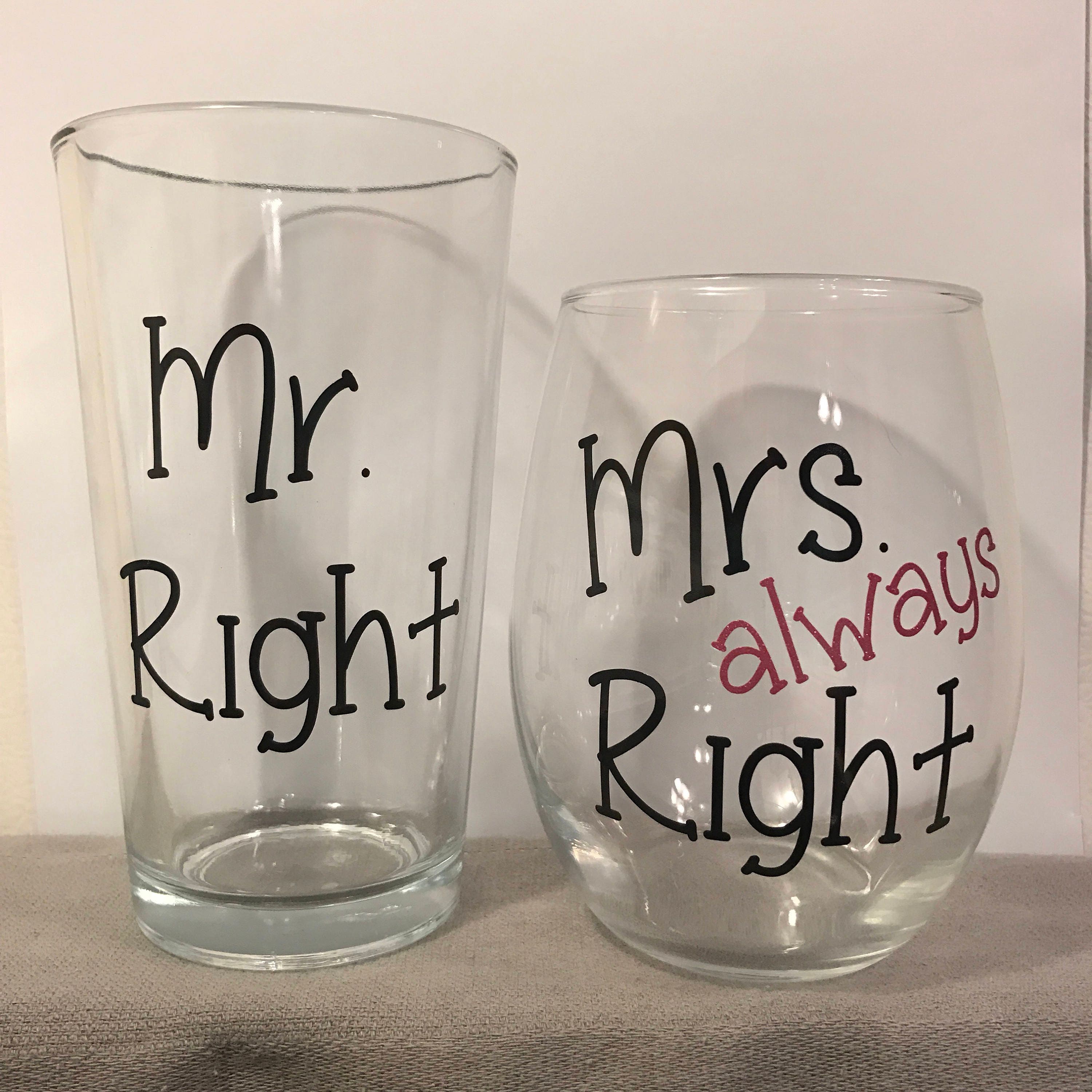 mr right mrs always right glass wedding glasses wedding mr right mrs always right glass wedding glasses wedding