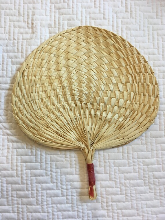 Items similar to Vintage Straw Fan Wall Hanging/Decor on Etsy