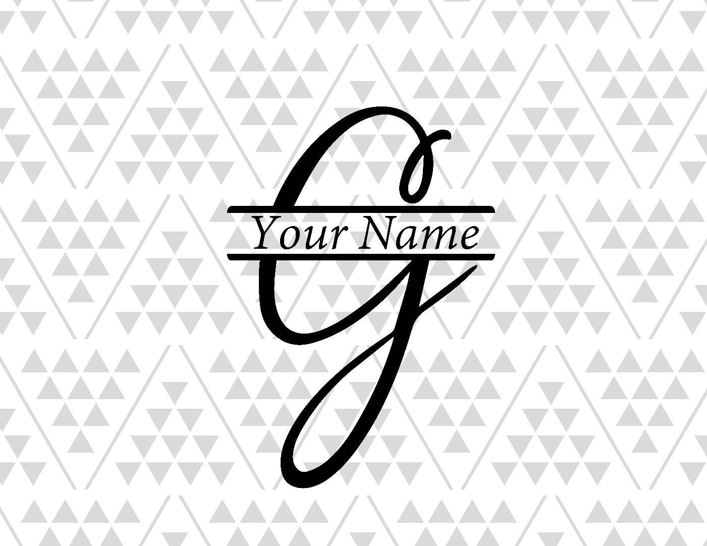 Download Monogram letter G Split letter G silhouette files digital