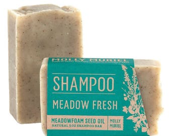 Meadow Fresh (Meadowfoam Seed Oil) Shampoo Bar - Handmade All-Natural Shampoo Bar, Palm-Oil Free by Molly Muriel Apothecary