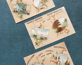 1882 Victorian trade card calendars