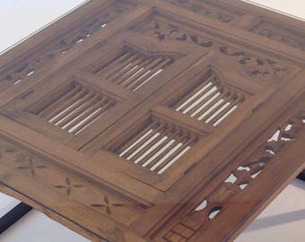 Ornate Carved Wood Frame with Mirror