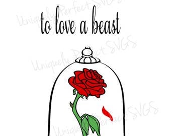 Beauty and the beast rose svg | Etsy