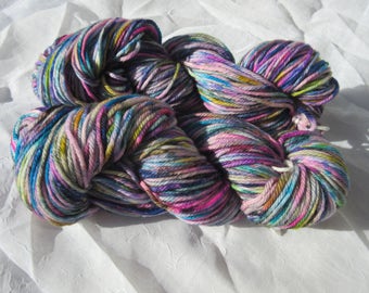Confetti Hand-dyed Yarn, Superwash Merino Wool, Worsted Weight