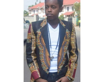 Dashiki blazer, Men's African print Blazer
