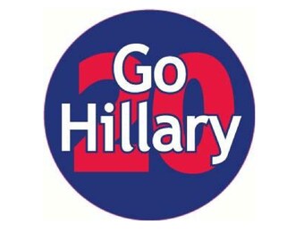 Go Hillary 20 Stickers! Package of 100, ships free.